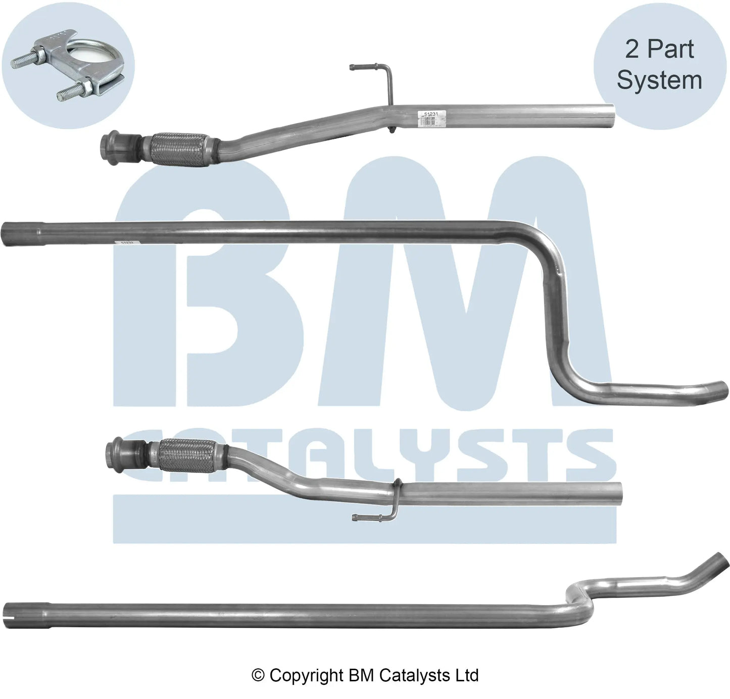 VERBINDUNGSROHR FÜR PEUGEOT 2008 1.4L DIESEL | EURO 5 | OEM: 1717PJ BM CATALYSTS