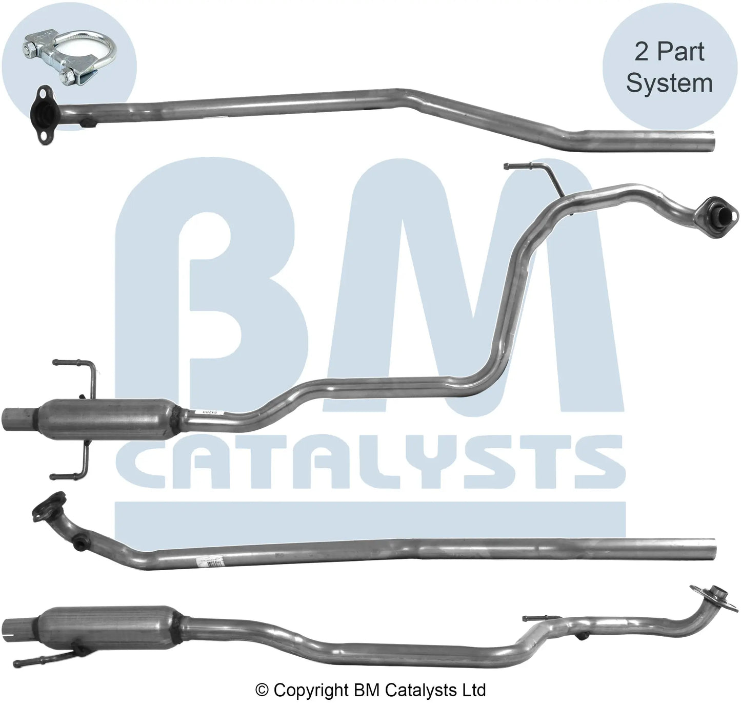 VERBINDUNGSROHR FÜR TOYOTA YARIS 1L BENZIN | EURO 4 | OEM: 1741040110 BM CATALYSTS