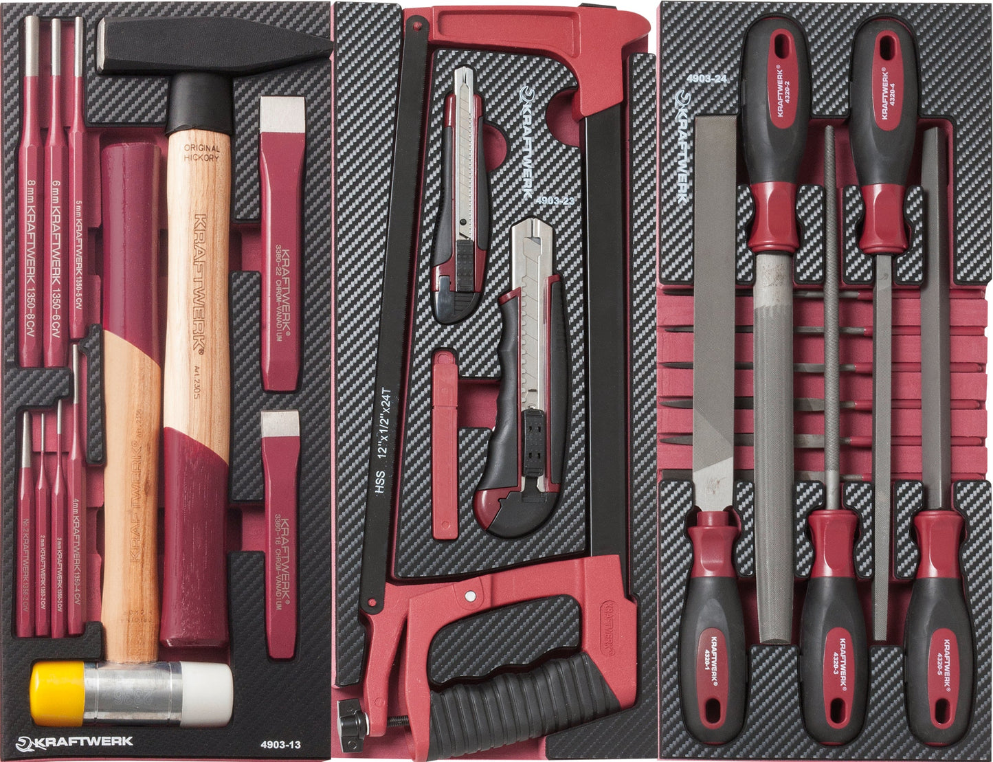WERKZEUG-SATZ, SCHLAG UND SCHNEIDWERKZEUG MIT FEILEN, 40-TLG KRAFTWERK