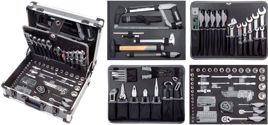 WERKZEUGKOFFER B147, 1/4"+1/2", 158-TLG. KRAFTWERK