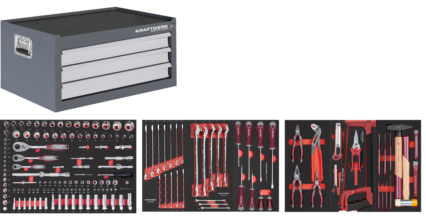 WERKZEUGTRUHE FÜR BT700/ LT700 3 SCHUBLADEN 189-TLG. KRAFTWERK