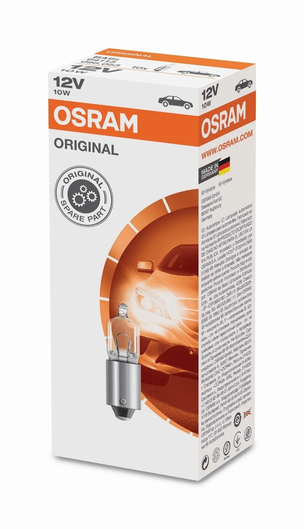 12V 10W BA9S St. OSRAM - Samsuns Group