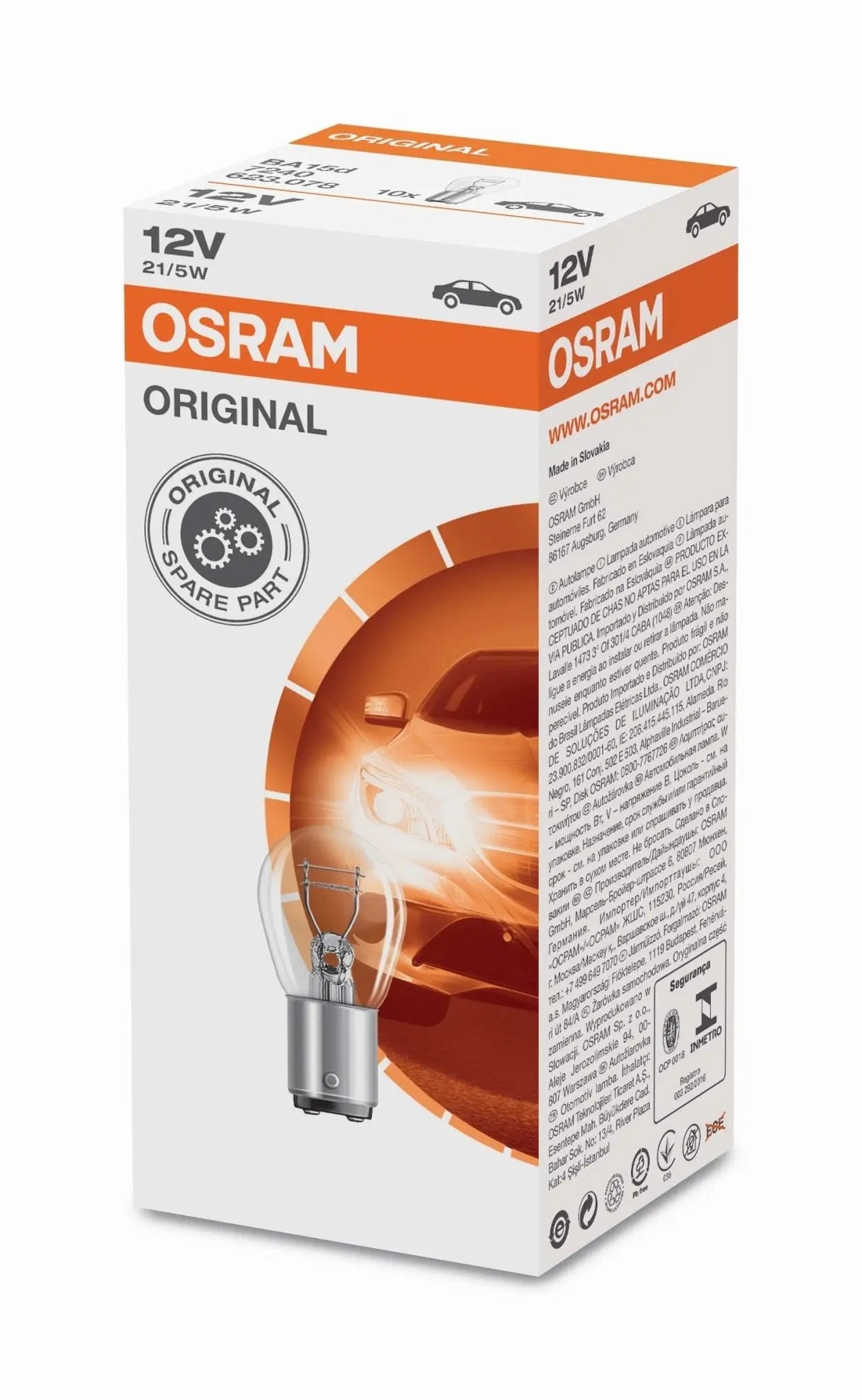 21/5W Metallsockel Faltschachtel 12V Original OSRAM - Samsuns Group