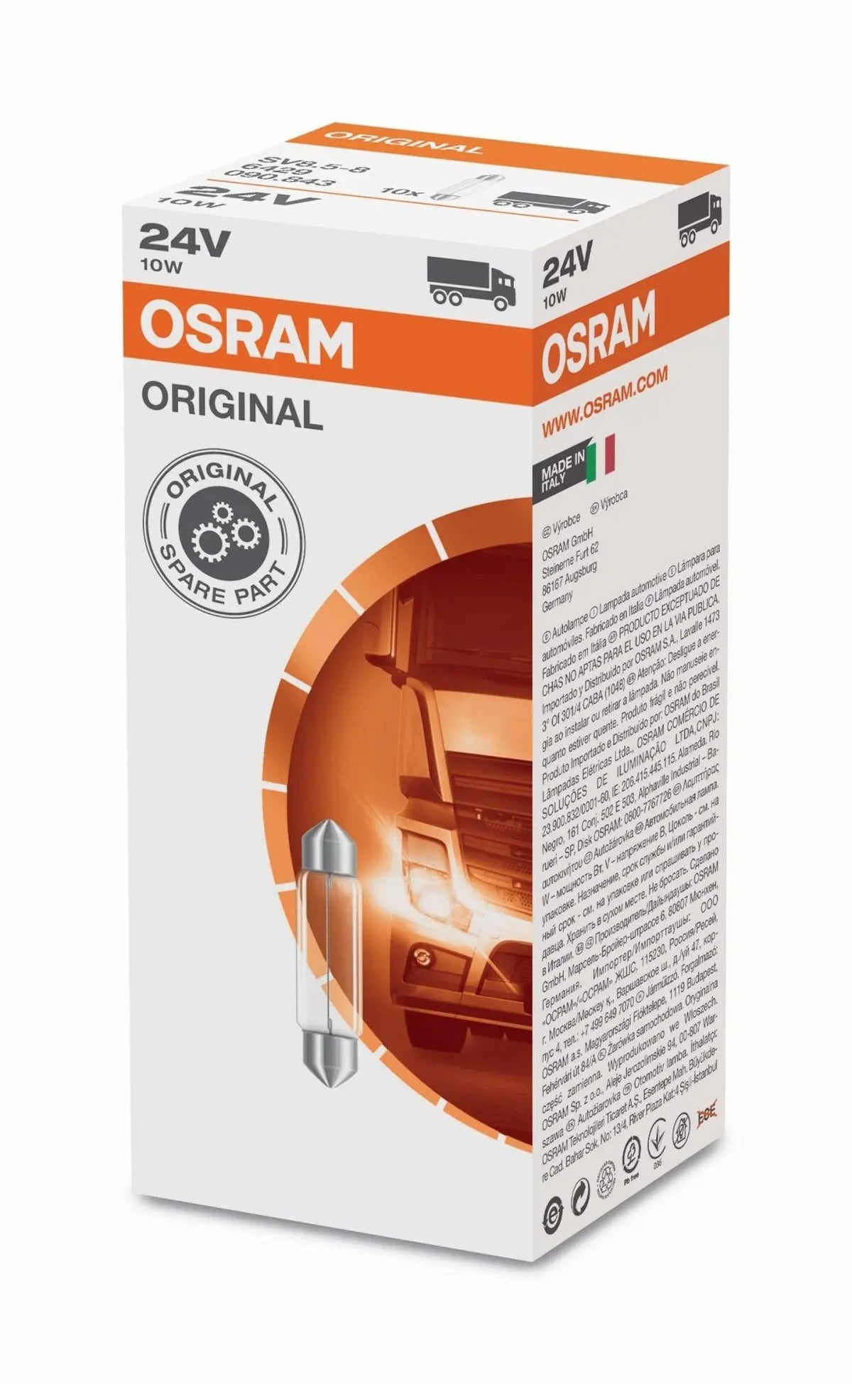 24V 10W SV8.5-8 Original Soffitte Faltschachtel OSRAM - Samsuns Group