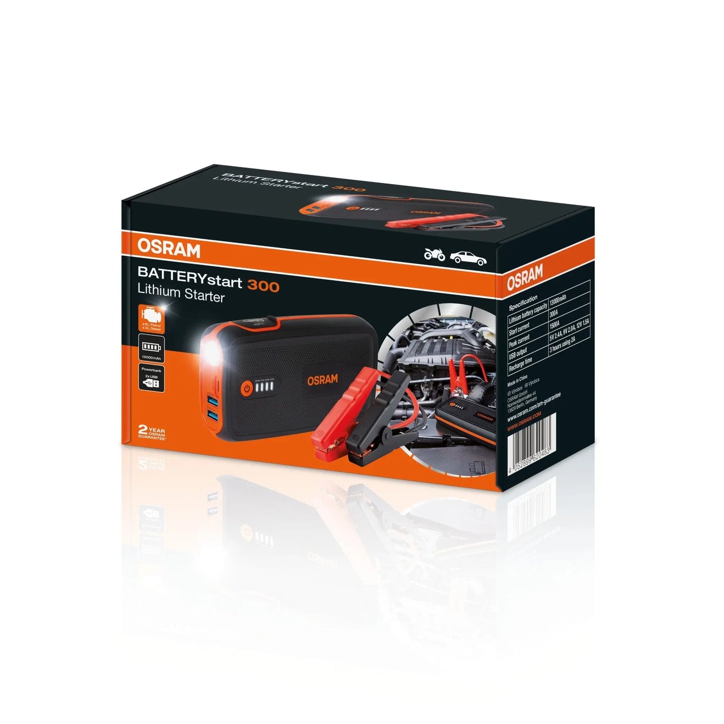 BATTERYstart 300 Lithium-Starthilfegerät mit Powerbank-Funktion 1St. OSRAM - Samsuns Group