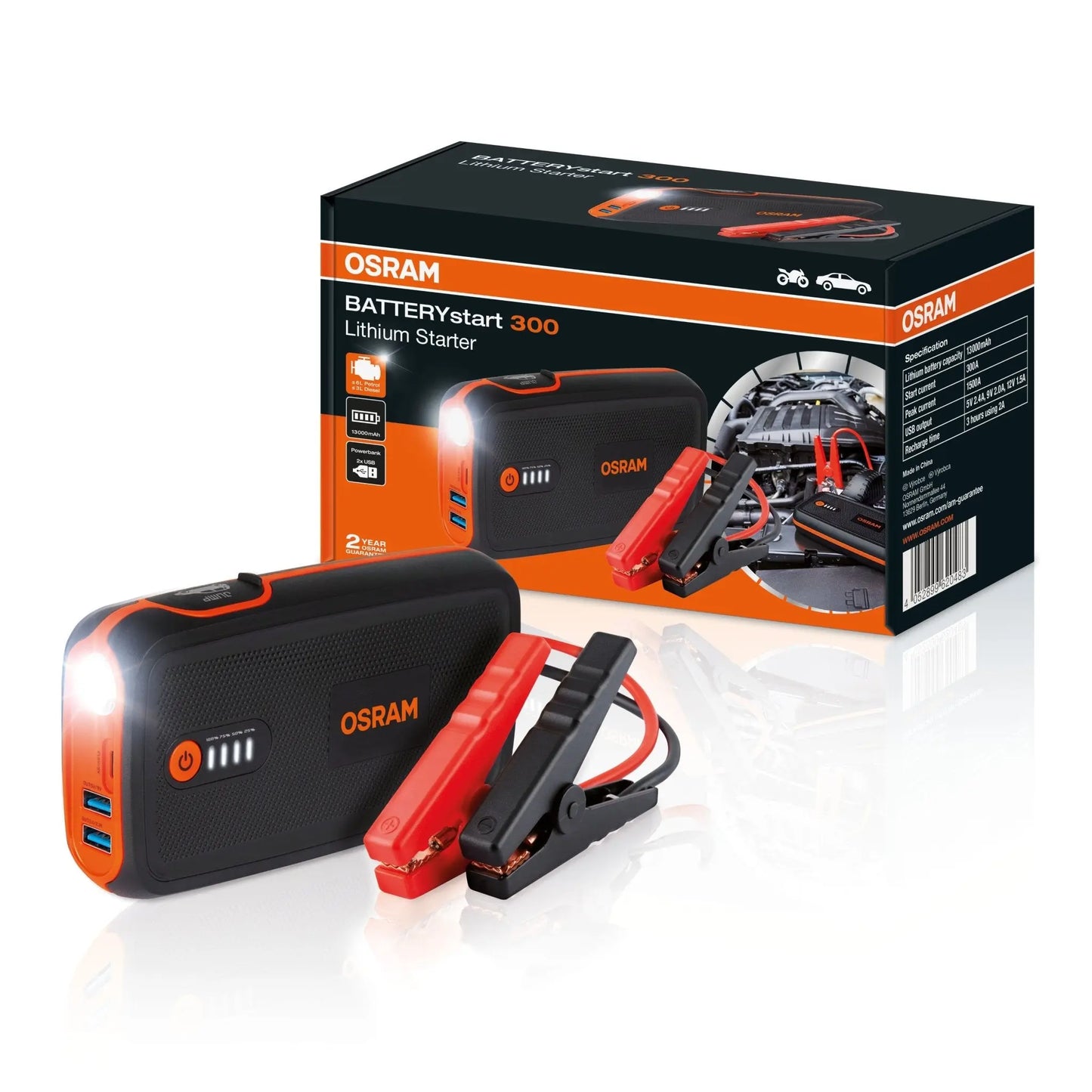 BATTERYstart 300 Lithium-Starthilfegerät mit Powerbank-Funktion 1St. OSRAM - Samsuns Group