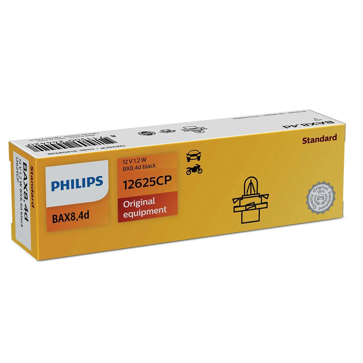 BAX B8.4d 1,2W 12V Black 1st. Philips - Samsuns Group