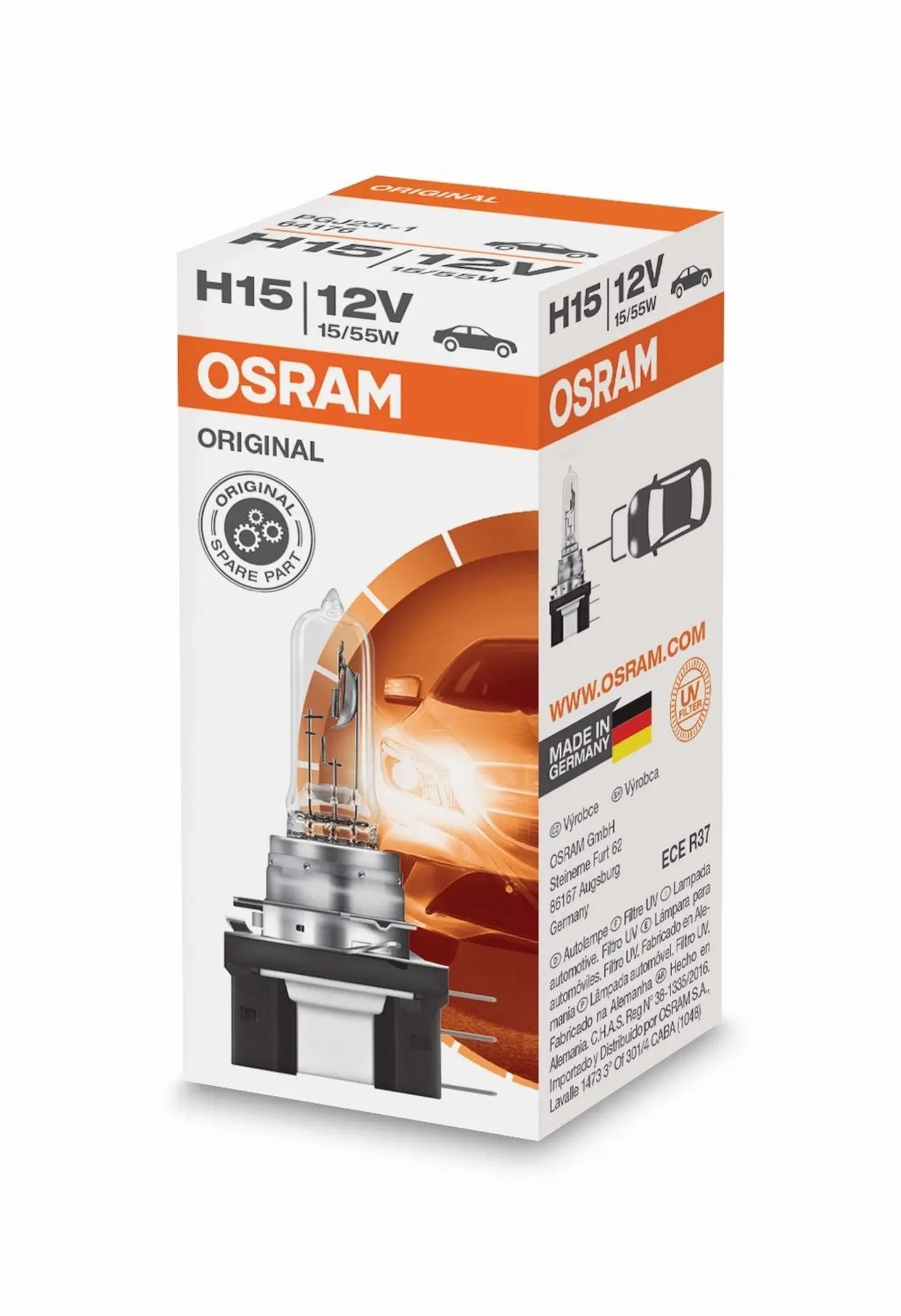 H15 15/55W PGJ23t-1 1 St. Original Spare Part OSRAM - Samsuns Group