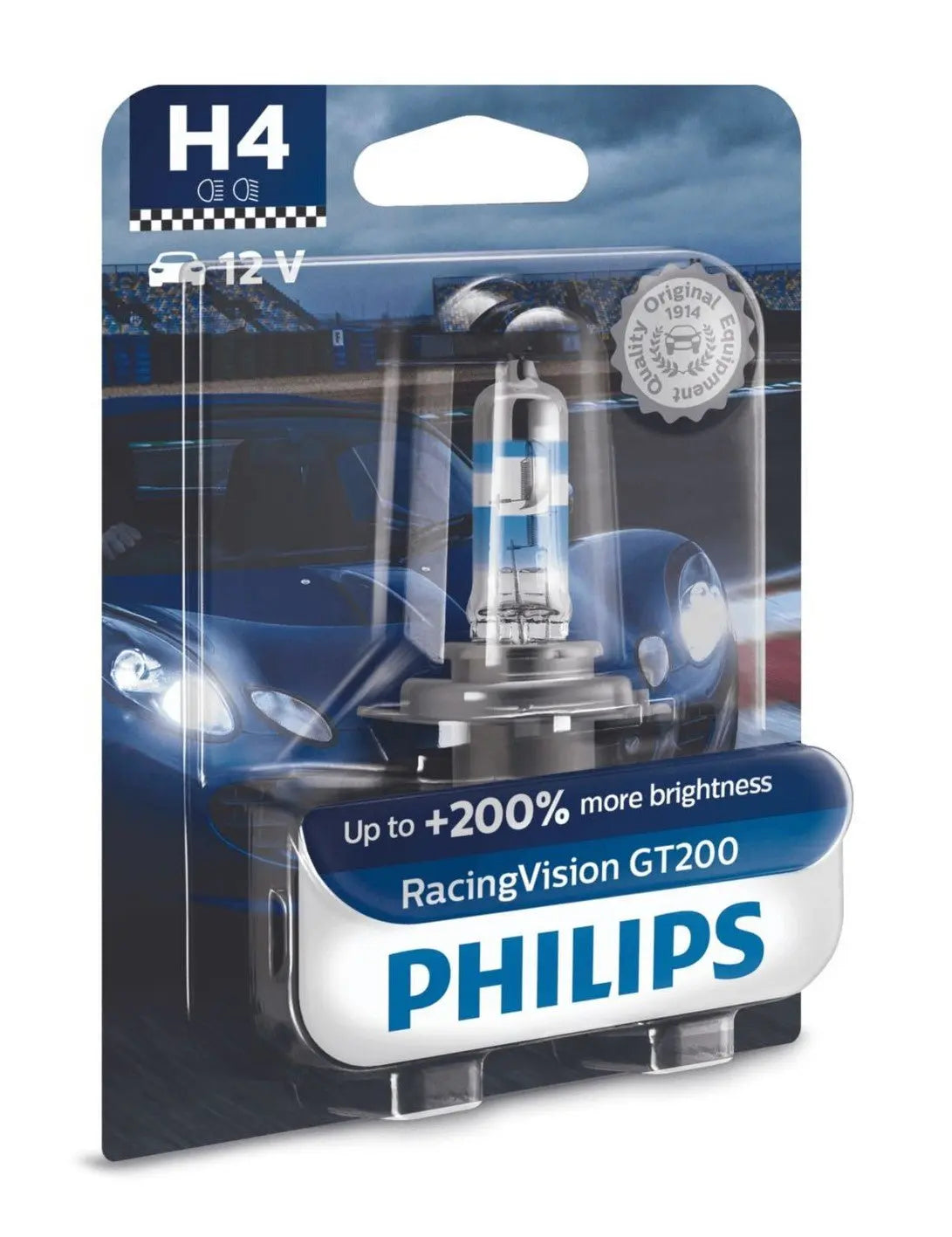 H4 12V 60/55W P43t-38 RacingVision GT200 1St. Blister Philips - Samsuns Group