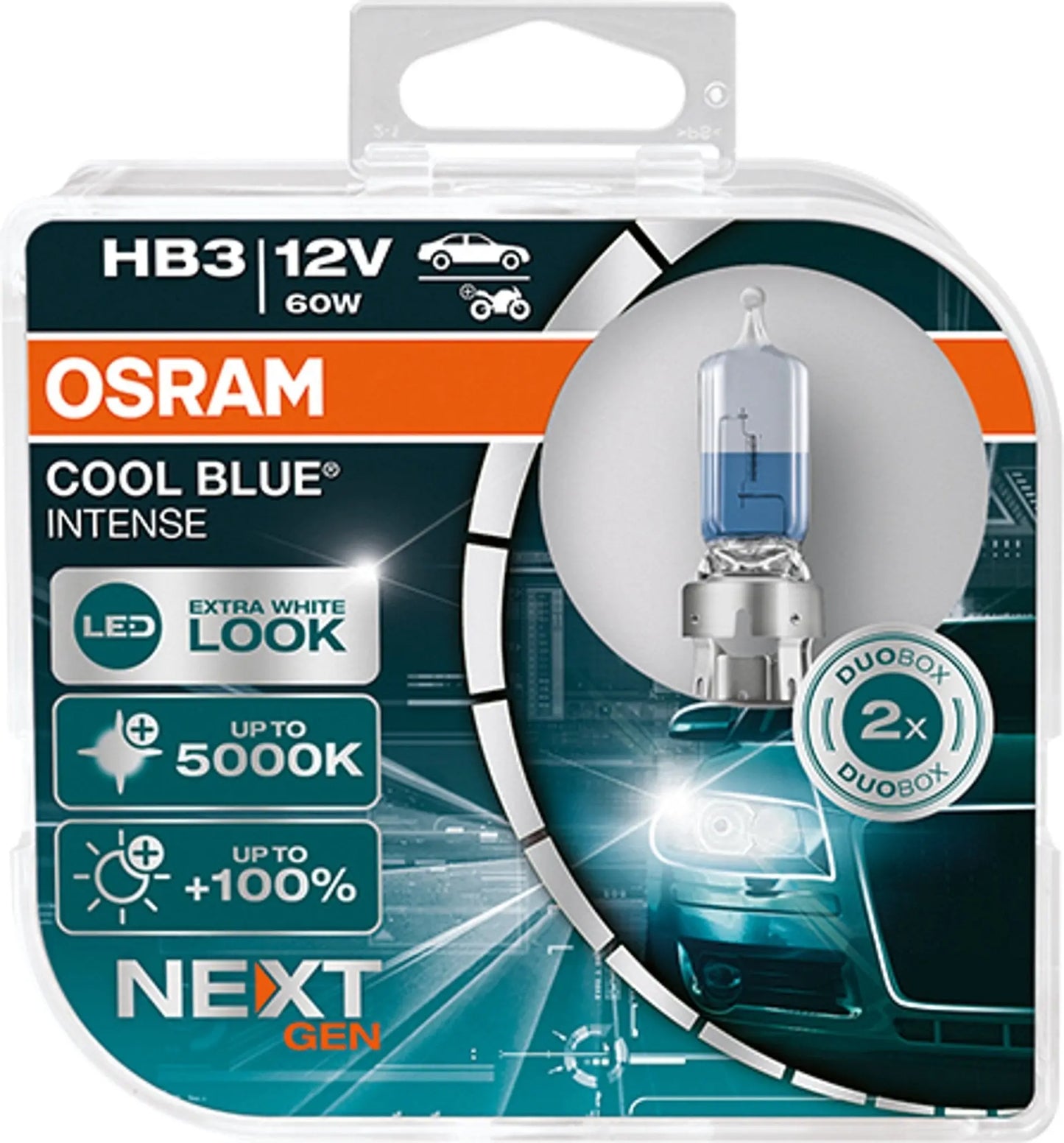 HB3 12V 60W P20d Cool Blue INTENSE NextGeneration 5000K +100% 2St OSRAM - Samsuns Group