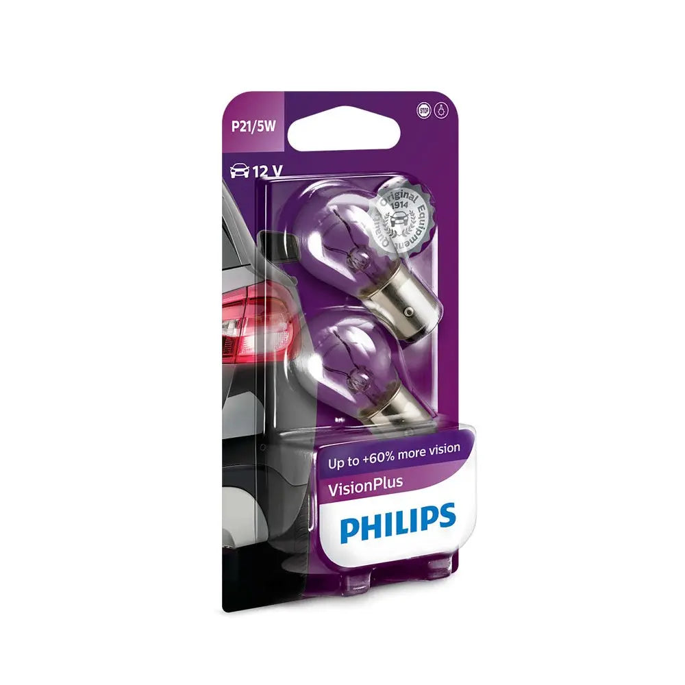 P21/5W 12V 21/5W 12V BAY15d VisionPlus +60% Blister 2 St. Philips - Samsuns Group