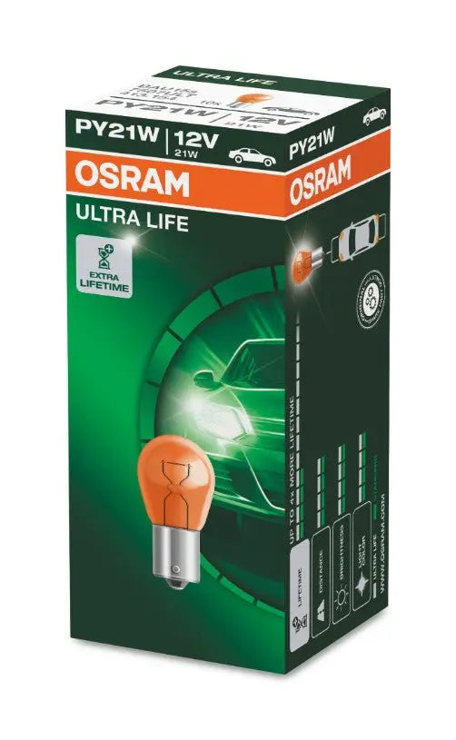 PY21W 12V 21W BAU15s (gelb) ULTRA LIFE 1St. Faltschachtel OSRAM - Samsuns Group