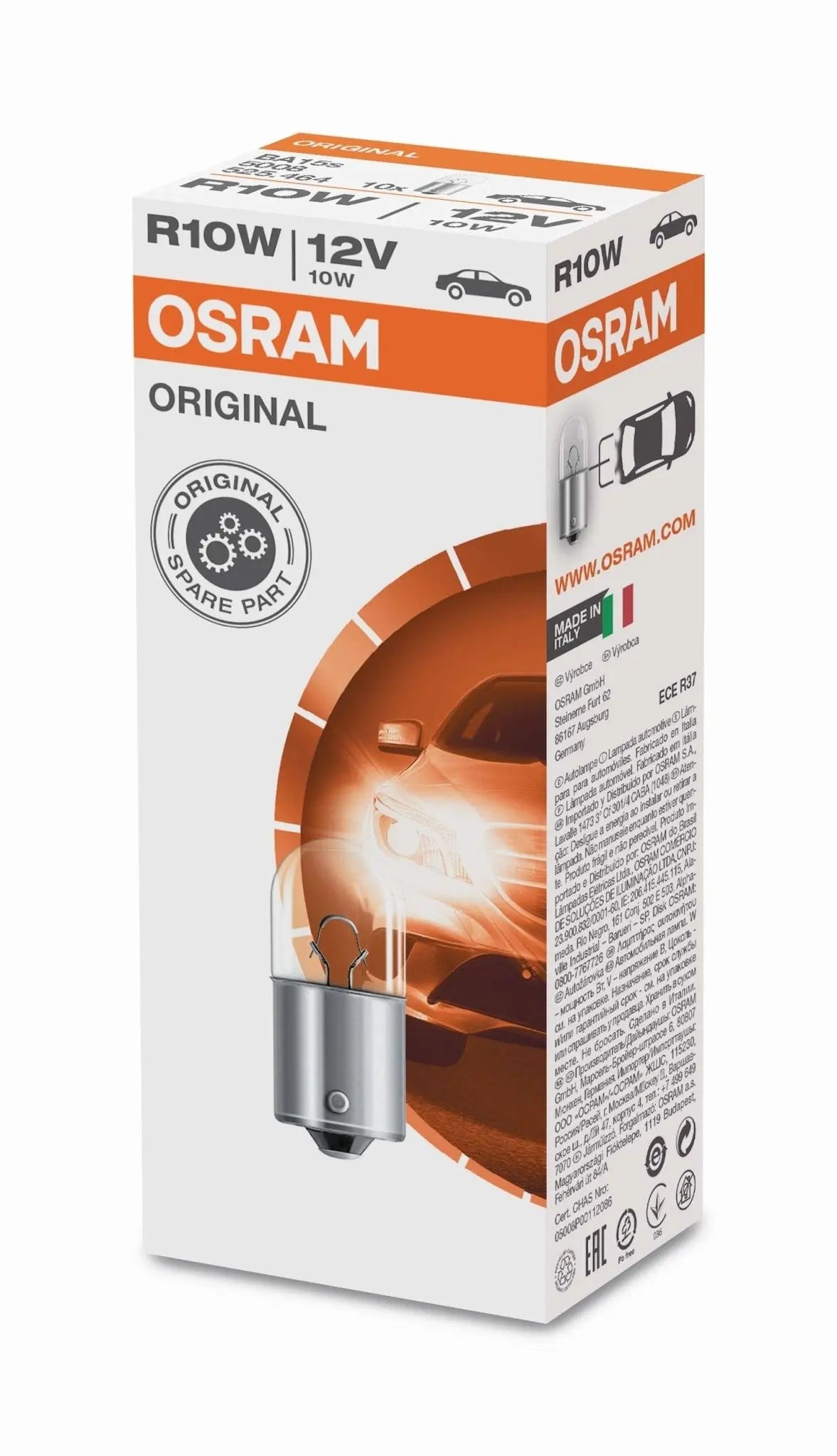 R10W 12V 10W BA15s 1st. OSRAM - Samsuns Group