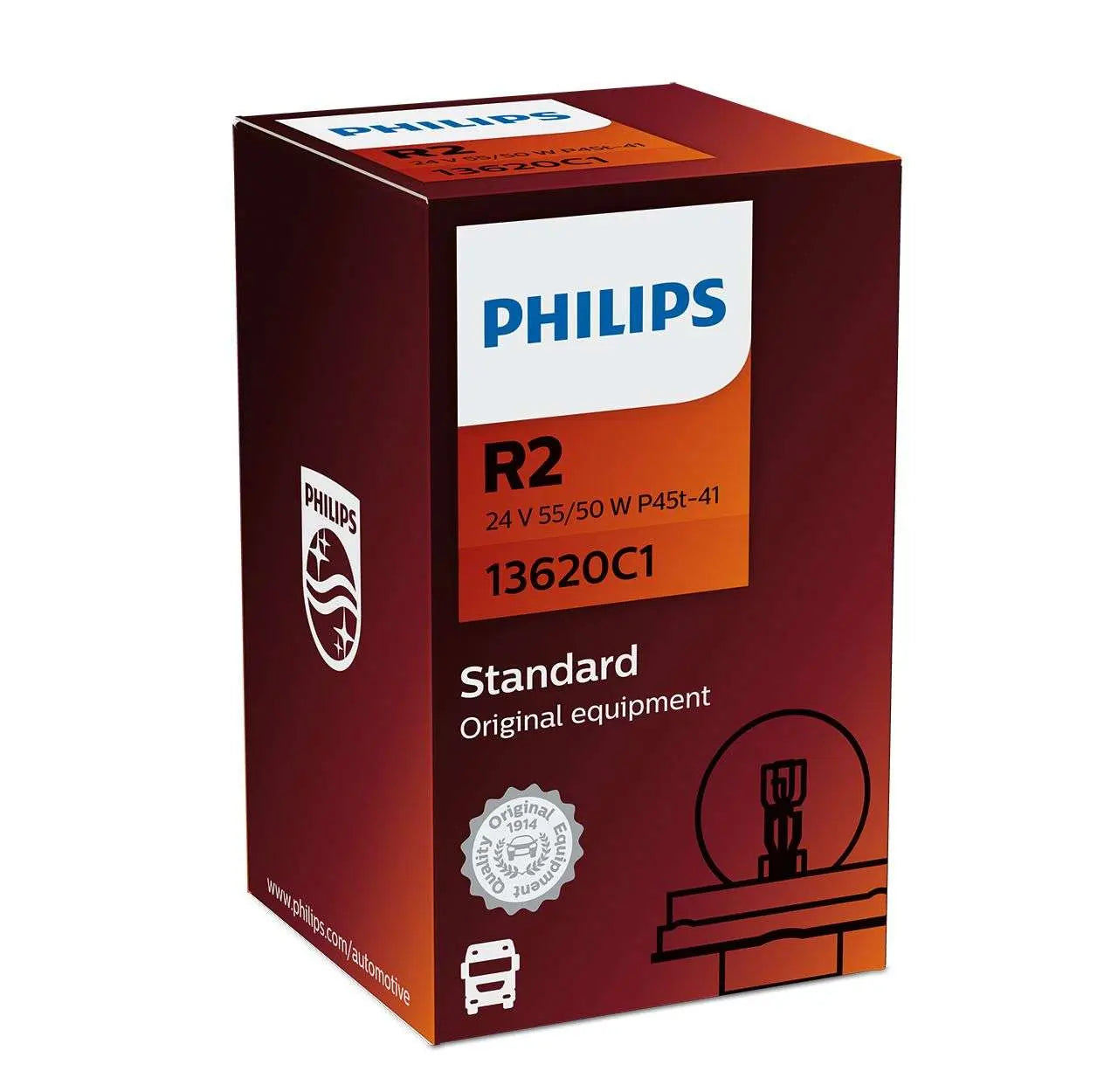 R2 24V 55/50W P45t-41 24V Halogen 1St Philips - Samsuns Group