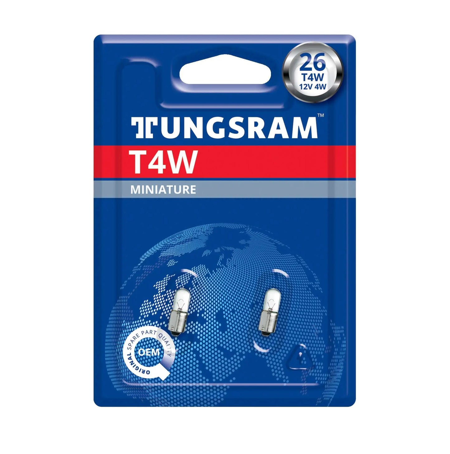 T4W 12V 4W BA9s Standard 2St. Blister Tungsram - Samsuns Group