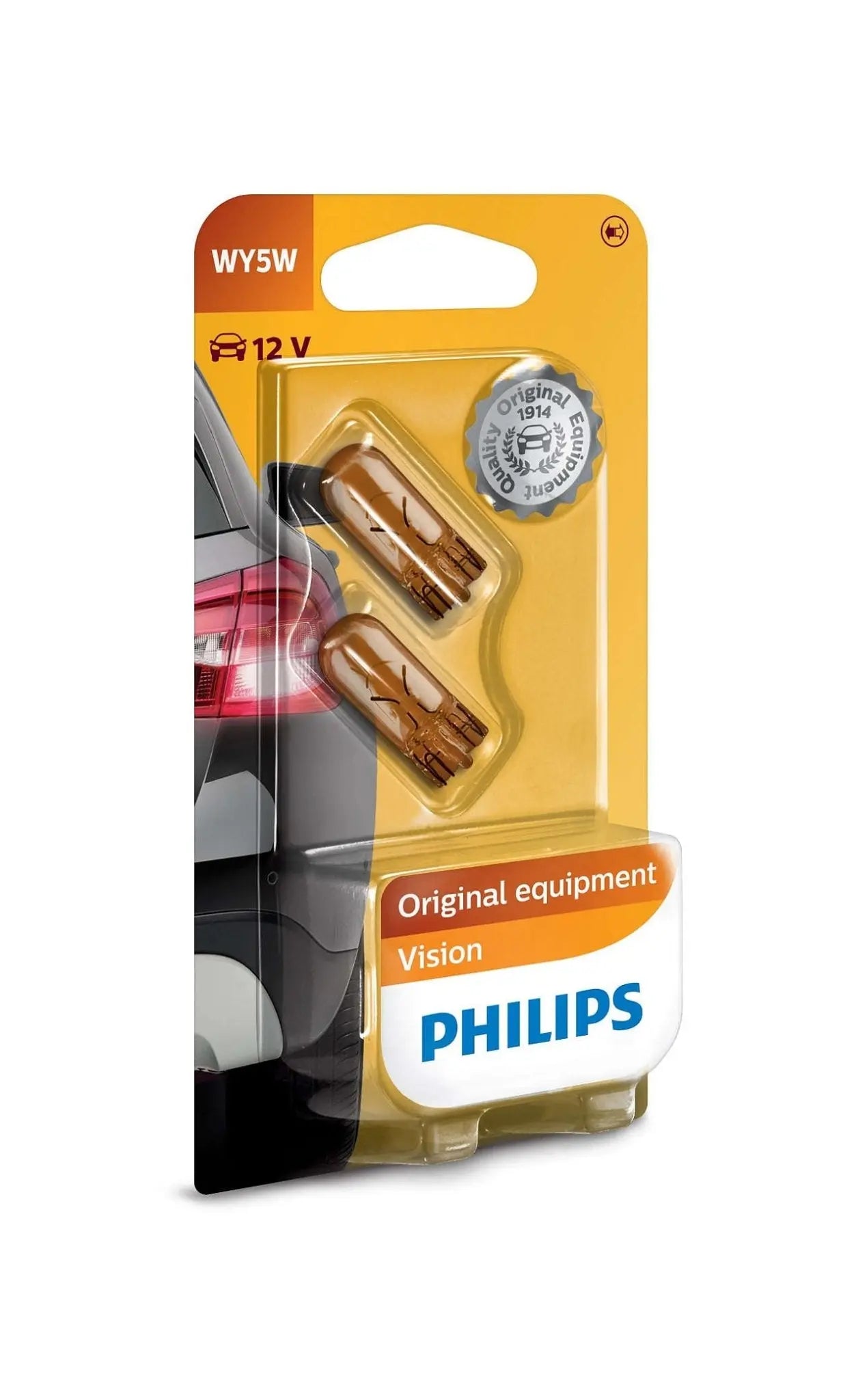 WY5W 12V 5W gelb W2,1x9,5d Vision 2 St. Philips 12396NAB2 - Samsuns Group