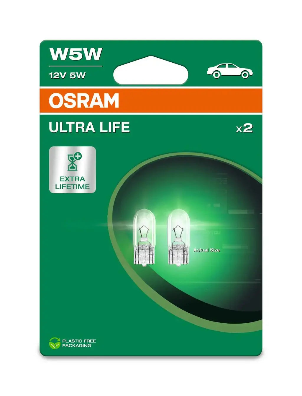 W5W 12V W2.1x9.5d 5W ULTRA LIFE Doppelpack Blister OSRAM
