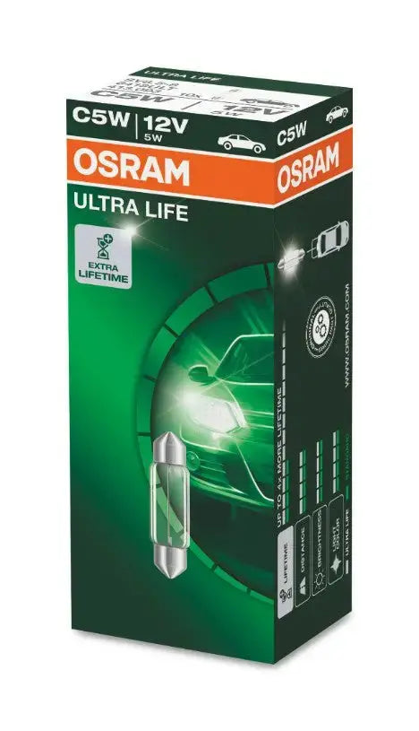 Entdecken Sie die Langlebigkeit der OSRAM C5W 12V 5W Glühlampe: Eine smarte Lösung für Autoteile und KFZ-Teile in PKW LKW und NFZ Günstig Samsuns Group