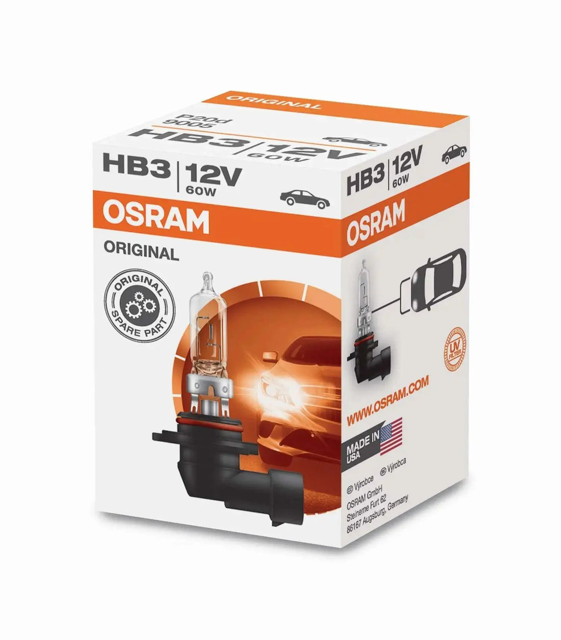 HB3 12V 60W P20d  Original Spare Part OSRAM