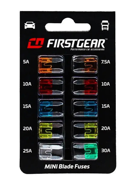 KFZ-Flachsicherungen MINI Ersatzsicherungen 10st. Blister FirstGear