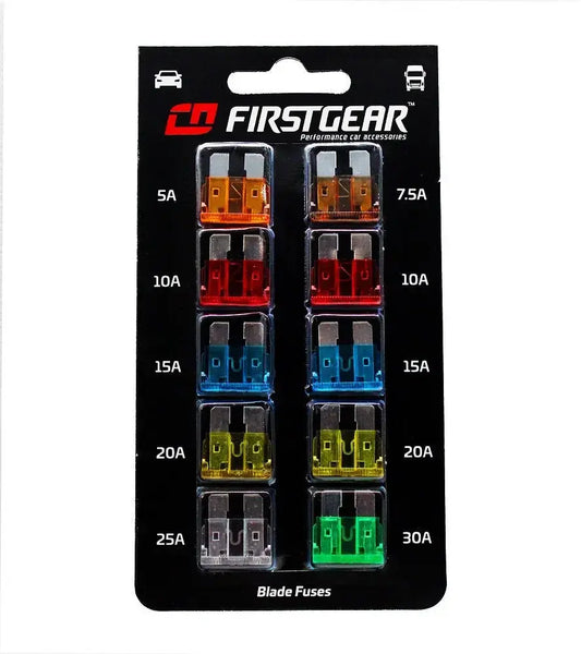 KFZ-Flachsicherungen UNI Ersatzsicherungen 10st. Blister FirstGear