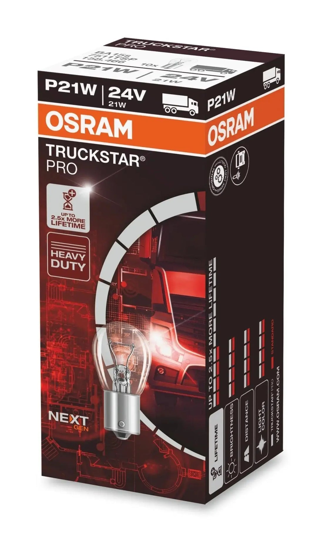 P21W 24V 21W BA15s OSRAM TRUCKSTAR® PRO NEXT GEN. LKW NFZ Glühbirne
