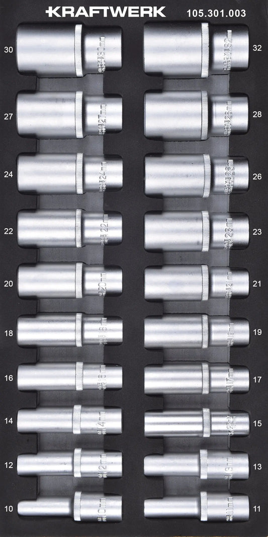 1/2'' STECKSCHLÜSSELEINSATZ SECHSKANT 20-TLG. 20X40 EINLAGE KRAFTWERK BASIC LINE