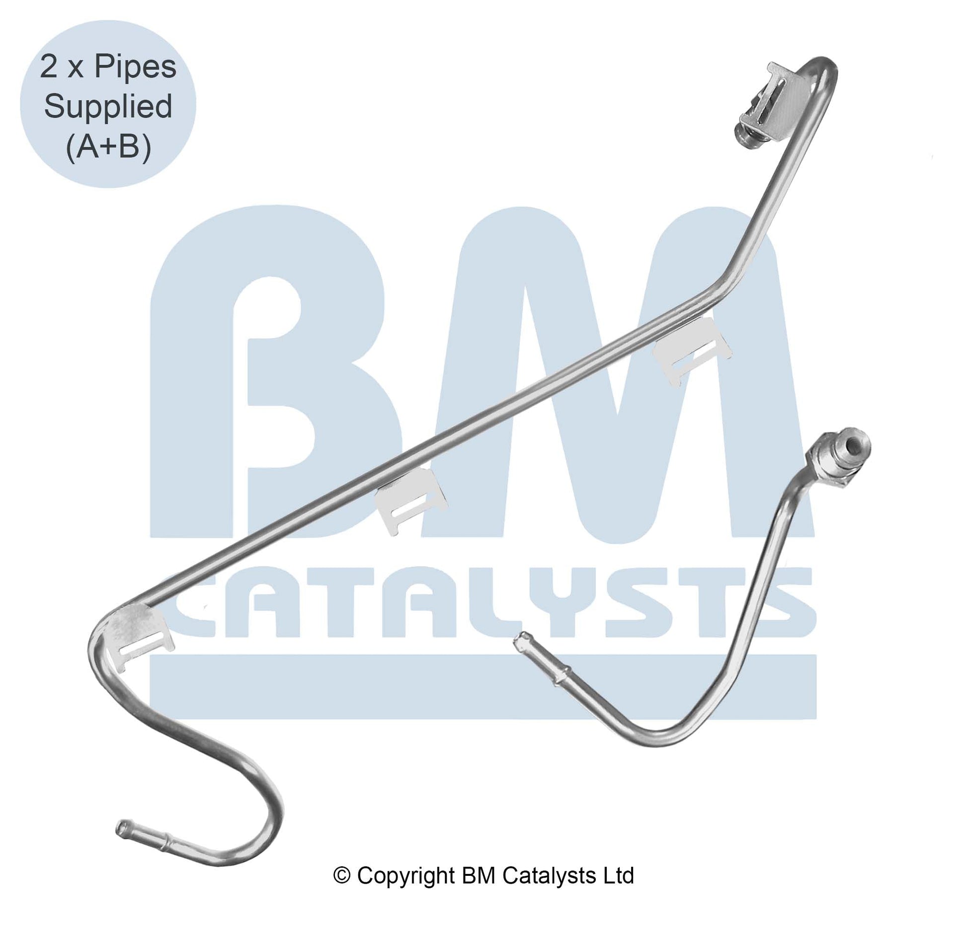 BM Druckrohr für VOLKSWAGEN CARAVELLE 2.5 Vorne & hinten | Euro 4 | OEM: 7H0131552AA BM CATALYSTS