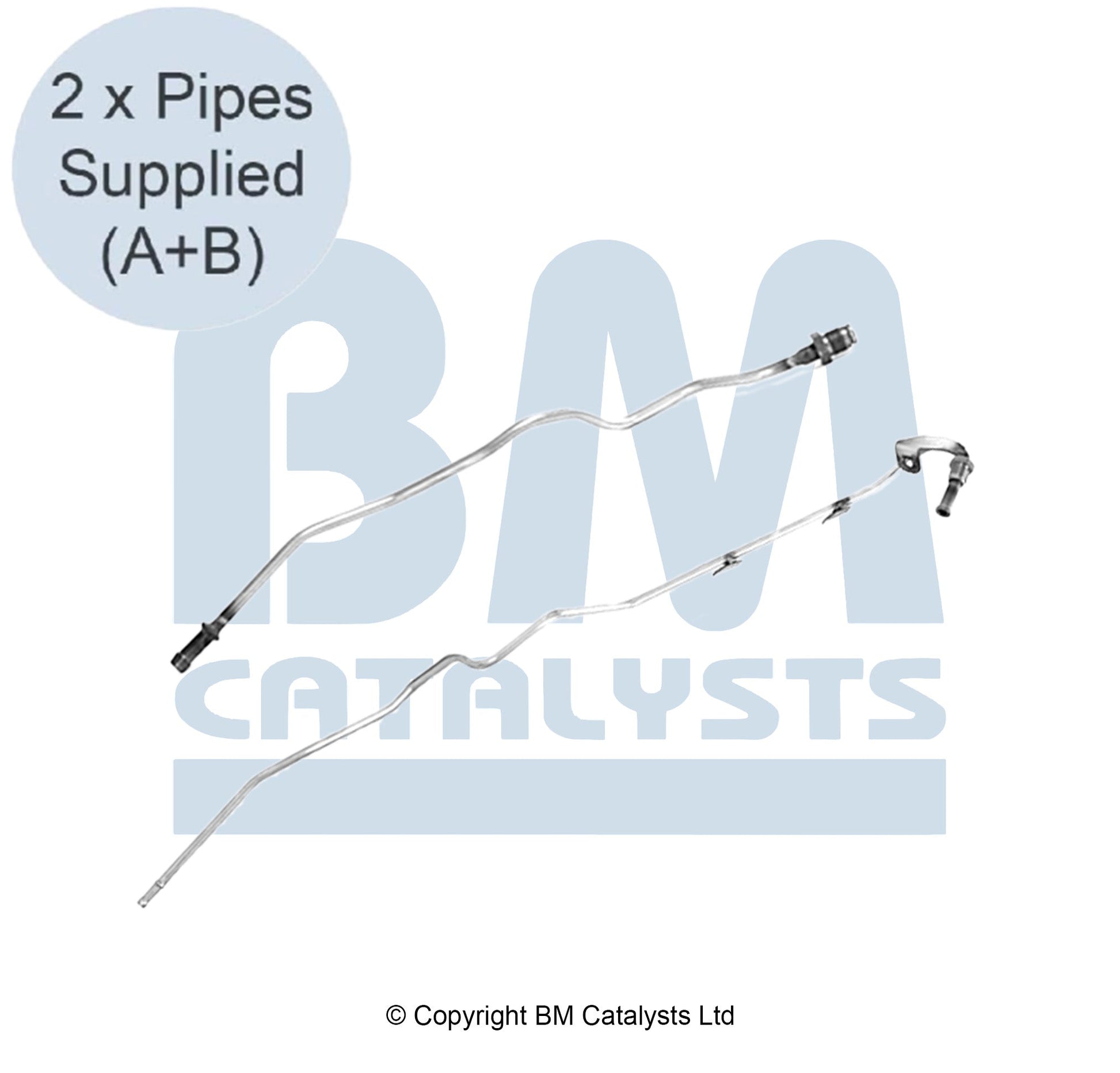 BM Druckrohr für VOLKSWAGEN TRANSPORTER 2.0 Vor und nach dem DPF | Euro 5 | OEM: 7E0131552F BM CATALYSTS