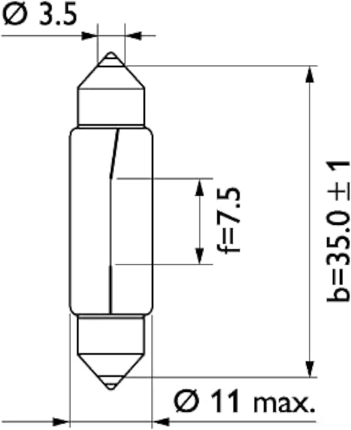 10W 24V SV8,5 38mm Soffitte 1St Philips Philips