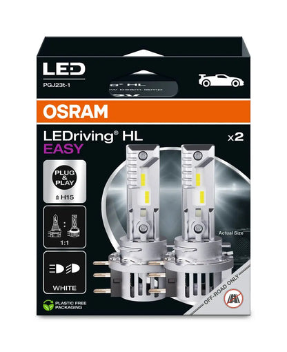 LEDriving® HL EASY H15 12V 3.8W/16.5W PGJ23t-1 6500K White 2St. OSRAM OSRAM