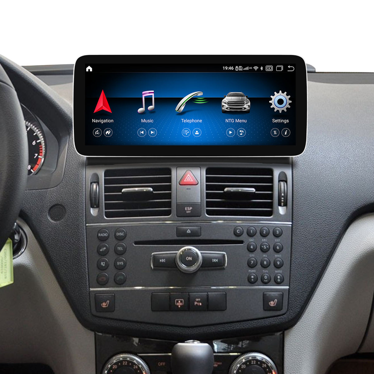 JFSound Android-Autoradio mit Navigation für Mercedes-Benz C-Klasse W204/S204 2007-2010, 12,25-Zoll-Display, NTG4.0 – Produktansicht 2
