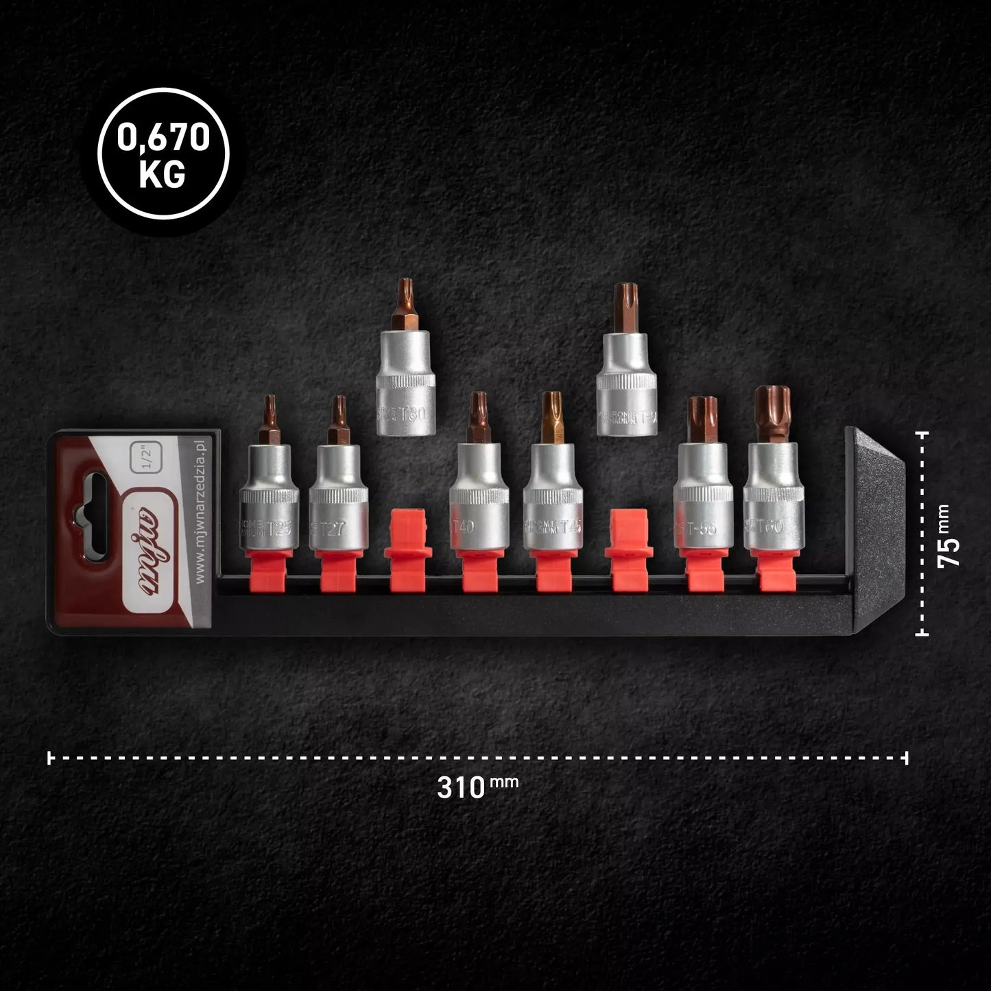 MJW Schaft-Steckschlüsselsatz 1/2" TORX 8 Artikel