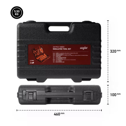 Werkzeugsatz Isolierter 1/2" VDE 1000V 24 Artikel MJW