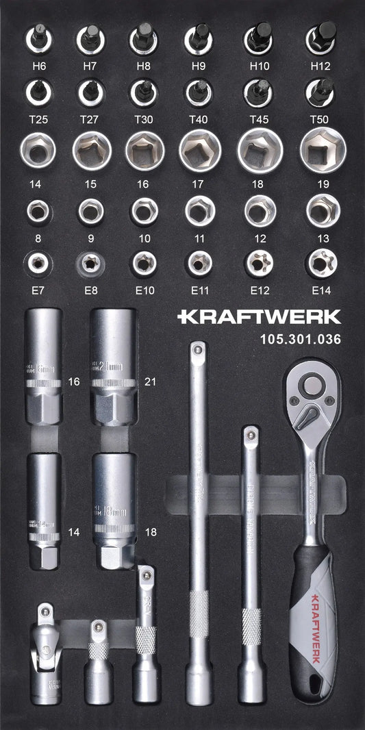 3/8" UMSCHALTKNARRENSATZ 40-TLG. 20X40 EINLAGE KRAFTWERK BASIC LINE