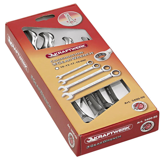 4-T. GEARWRENCH SATZ 10-13-17-19 MM KRAFTWERK