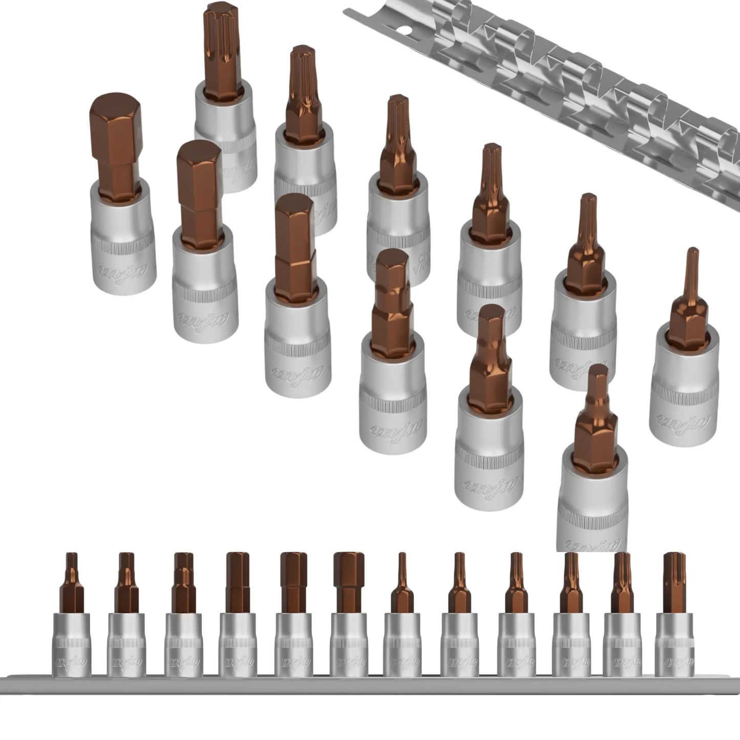 Zestaw nasadek 1/4"  trzpieniowych TORX  HEX