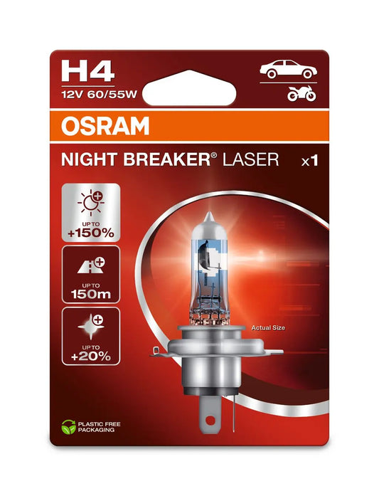 H4 12V 60/55W P43t NIGHT BREAKER® LASER +150% mehr Helligkeit  Blister OSRAM OSRAM