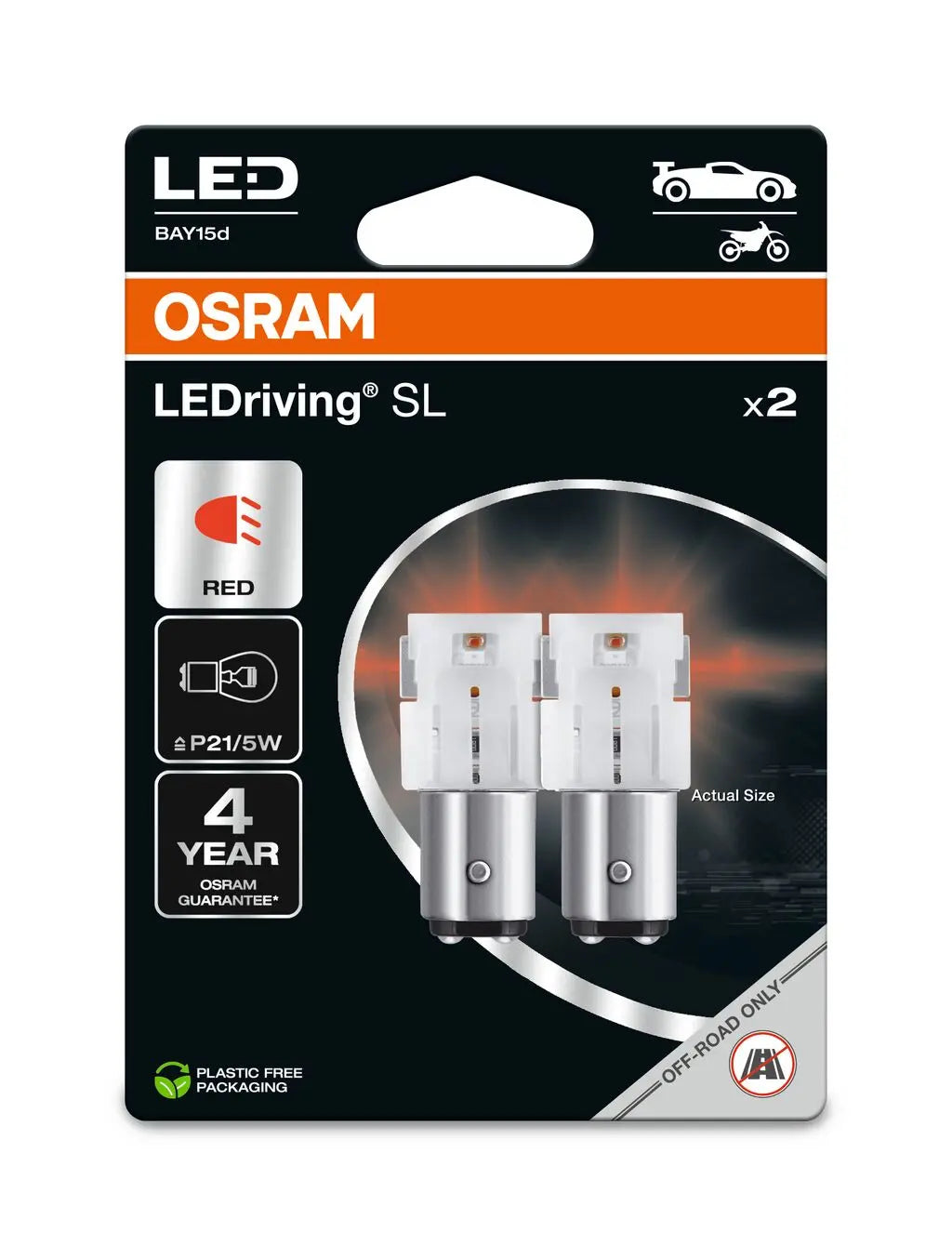 PR21/5W LEDriving SL Red 12V Blister 2 St. OSRAM OSRAM