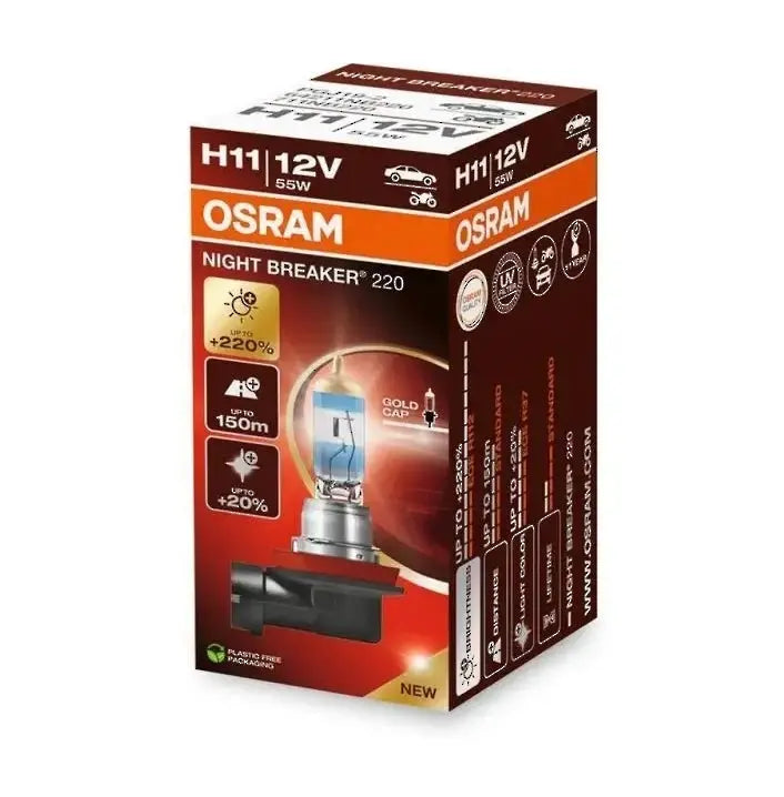 H11 12V 55W PGJ19-2 NIGHT BREAKER® 220 +220% 1 St. OSRAM OSRAM