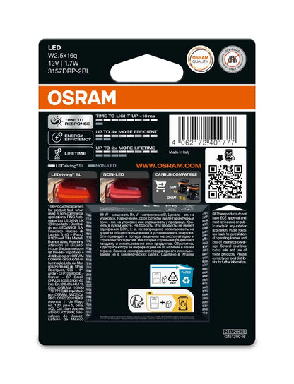 P27/7W LEDriving SL Red 12V Blister 2 St. OSRAM OSRAM