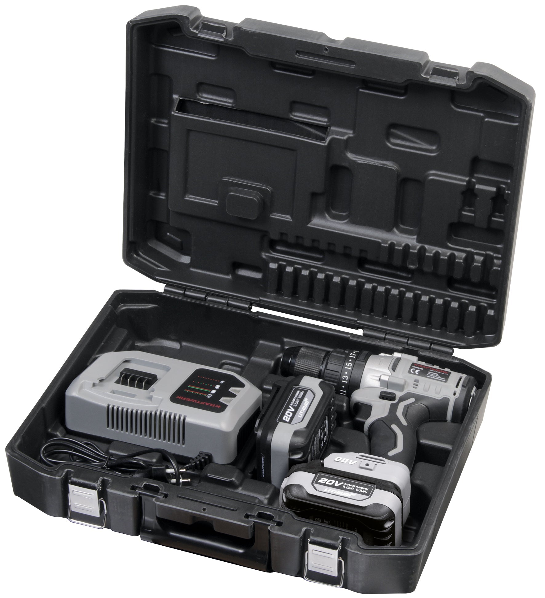 AKKU-SCHLAGBOHRMASCHINE 20V 4AH 100NM INKL. 2 AKKUS KRAFTWERK