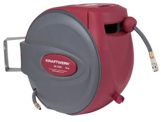 AUTO-DRUCKLUFT-SCHLAUCHAUFROLLER, 15+1 M KRAFTWERK