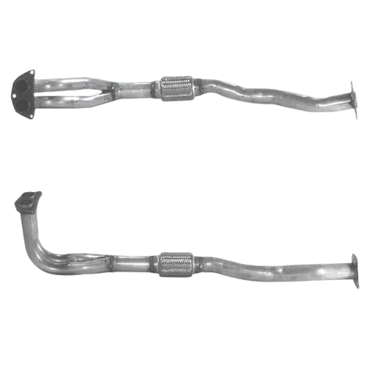Auspuffrohr Abgasrohr Flexrohr Hosenrohr Abgaskrümmer Rohr bis EURO 2 E-Prüfzeichen für NISSAN ALMERA 2L Gti SR20DE Motor u.a. BM CATALYSTS