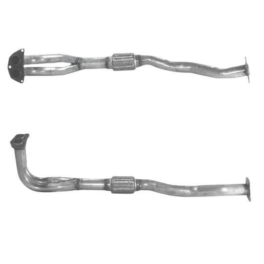 Auspuffrohr Abgasrohr Flexrohr Hosenrohr Abgaskrümmer Rohr bis EURO 2 E-Prüfzeichen für NISSAN ALMERA 2L Gti SR20DE Motor u.a. BM CATALYSTS