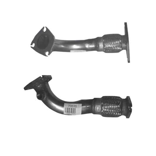 Auspuffrohr Abgasrohr Flexrohr Hosenrohr Abgaskrümmer Rohr bis EURO 3 E-Prüfzeichen für KIA SHUMA 1.8L 113 PS starker T8-Motor u.a. BM CATALYSTS
