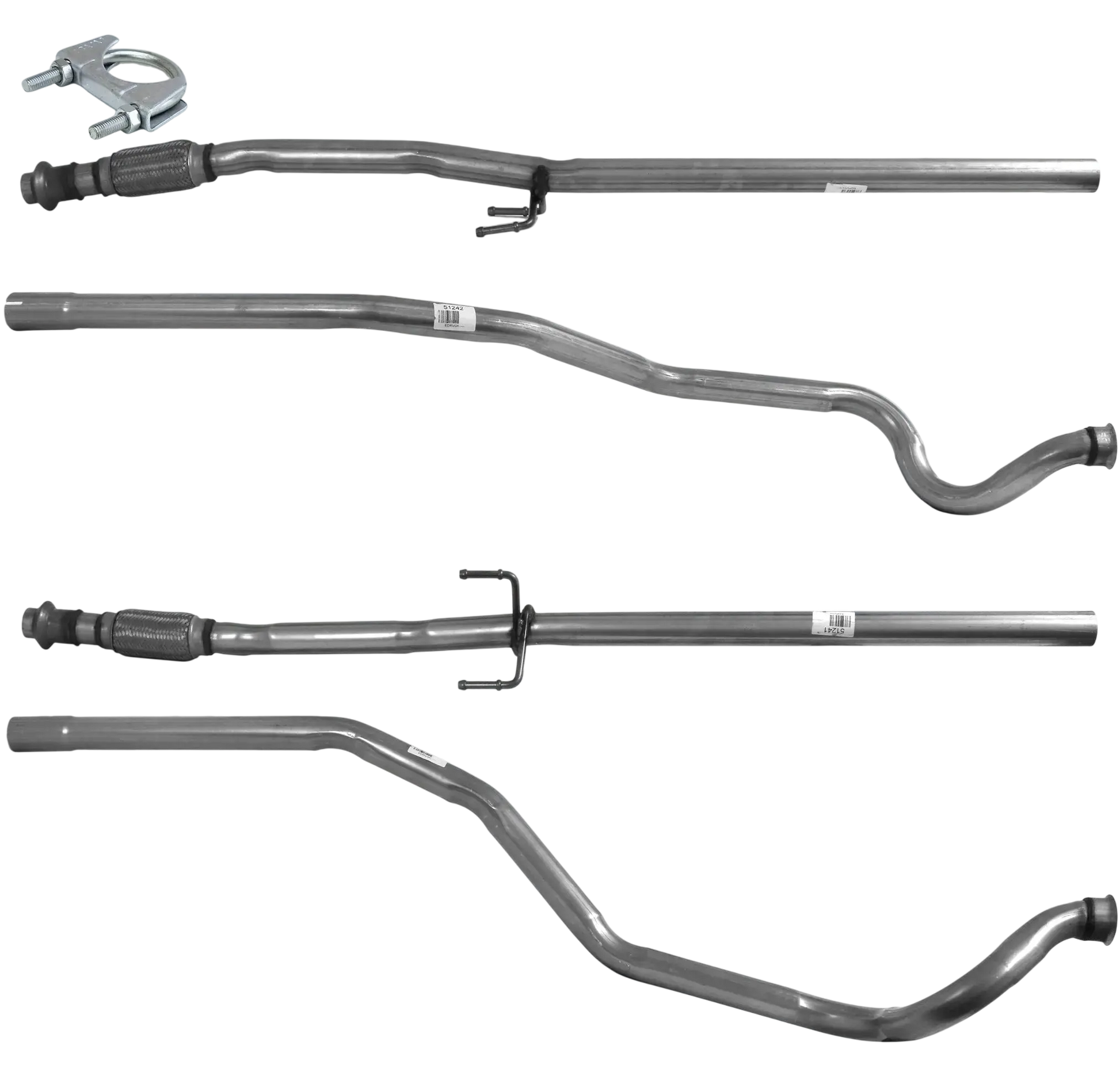 Auspuffrohr Abgasrohr Flexrohr Hosenrohr Abgaskrümmer Rohr bis EURO 3 oder 4 E-Prüfzeichen für PEUGEOT 206SW 1.4L HDi Kombi 8HZ DV4TD Motor u.a. BM CATALYSTS