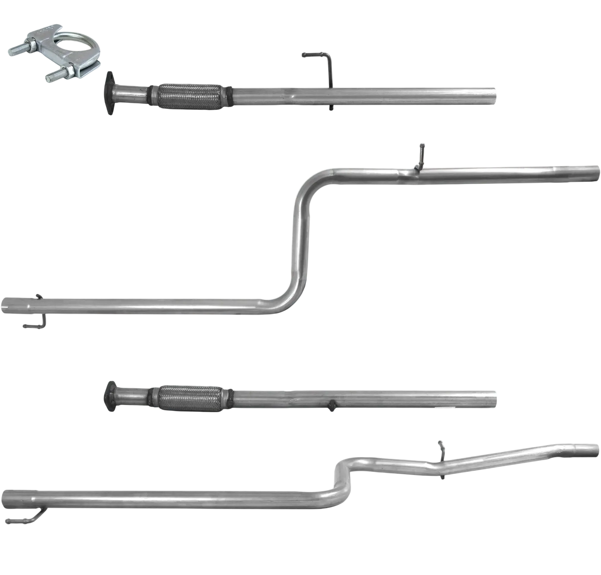 Auspuffrohr Abgasrohr Flexrohr Hosenrohr Abgaskrümmer Rohr bis EURO 4 E-Prüfzeichen für FIAT DOBLO 1.4L 8-V-350A1-Motor u.a. BM CATALYSTS