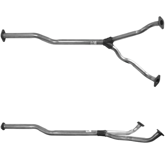 Auspuffrohr Abgasrohr Flexrohr Hosenrohr Abgaskrümmer Rohr bis EURO 4 E-Prüfzeichen für HYUNDAI SANTA FE 2.2L CRDI D4EB-Motor u.a. BM CATALYSTS