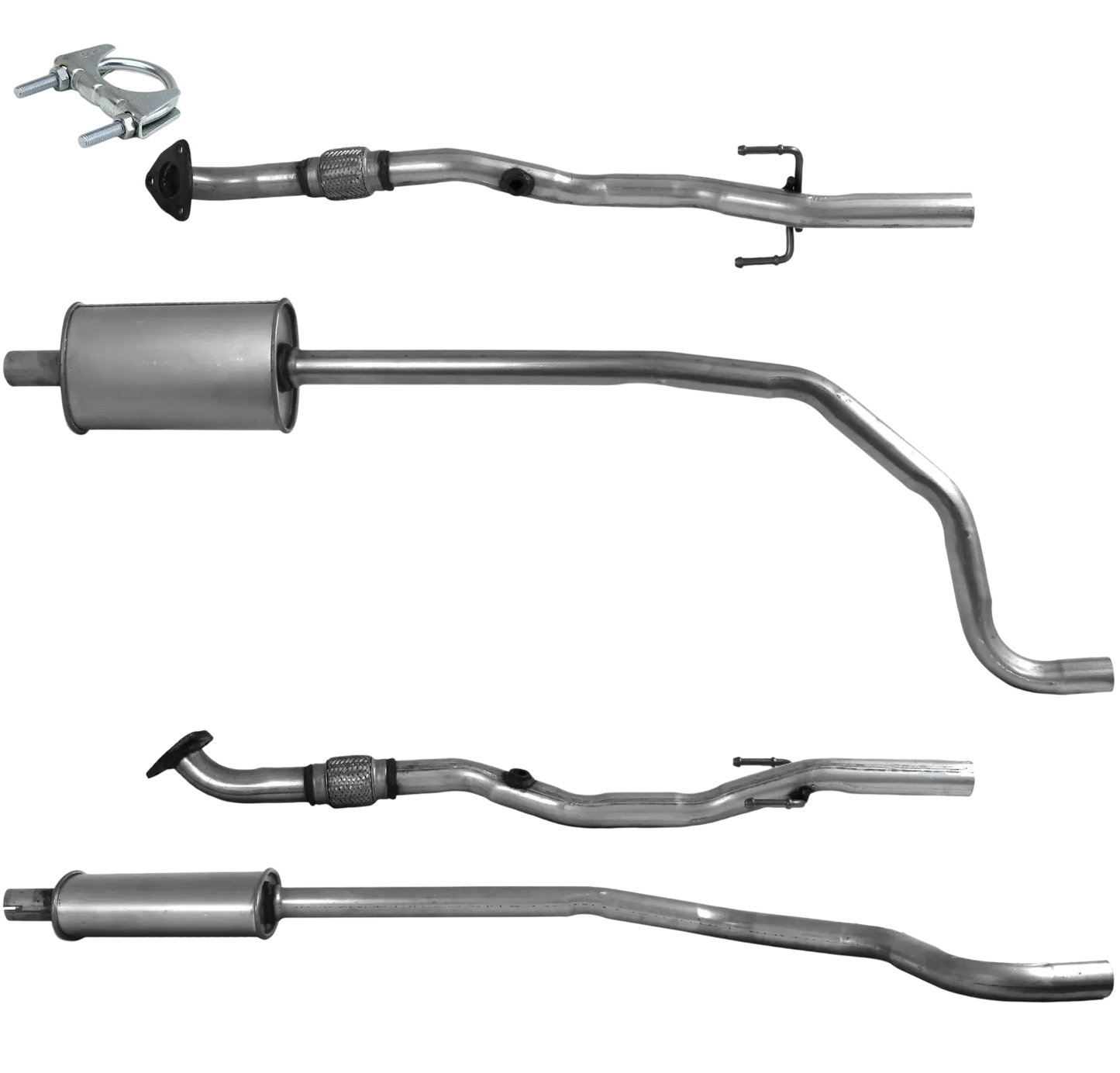 Auspuffrohr Abgasrohr Flexrohr Hosenrohr Abgaskrümmer Rohr bis EURO 4 E-Prüfzeichen für OPEL CORSA D 1.4L 16-V-Z14XEP-Motor u.a. BM CATALYSTS